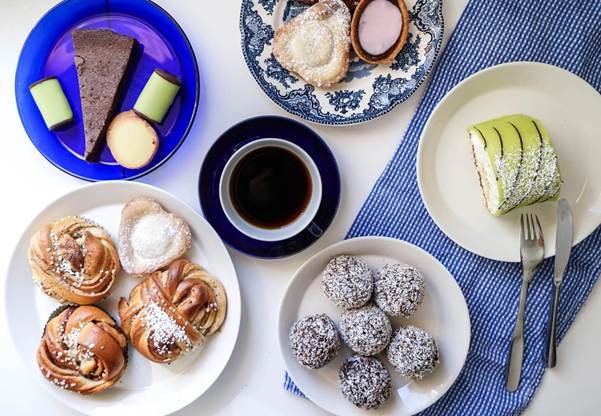a fika spread of sweet treats as part of cultural appreciation